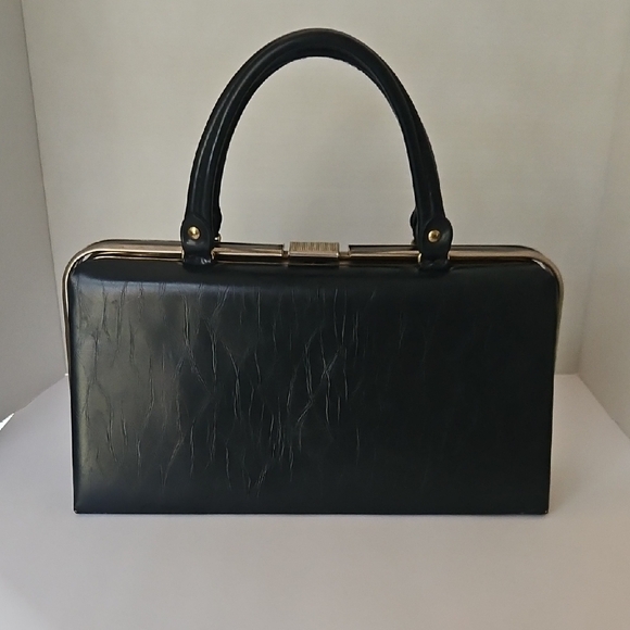 Vintage Navy Handbag - Picture 3 of 11